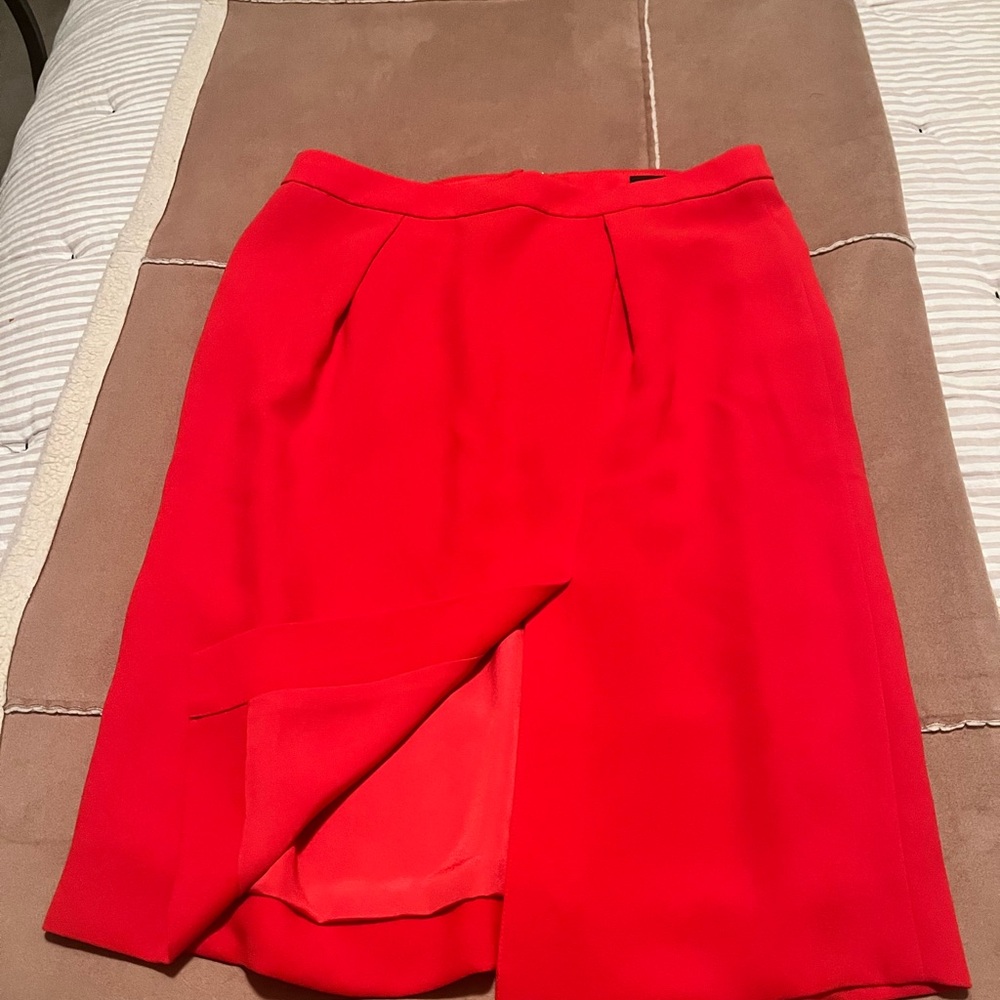 J. Crew Vibrant Red Pencil Skirt